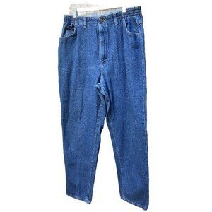 Vintage Lee Jeans Womens Size 16‎ M Tapered Blue Denim High Rise Made In USA